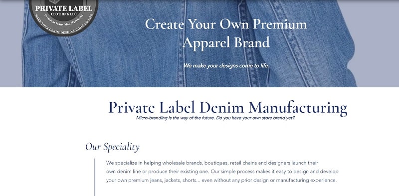 Denim Manufacturing es uno de los vendedores de ropa para boutique que fabrica principalmente denim