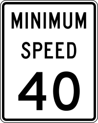 Driving faster than indicated compulsory (minimum speed) - RealidadUSA