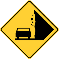 Falling rocks in road - area warning - RealidadUSA