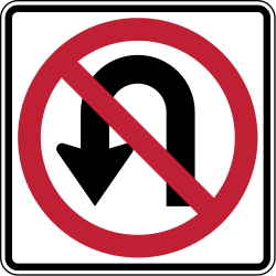 No turning / u-turn allowed - RealidadUSA