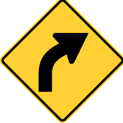Road bends to the right - RealidadUSA