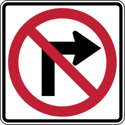 Turning right prohibited - RealidadUSA