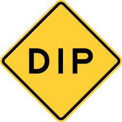 Warning for a dip in the road - RealidadUSA