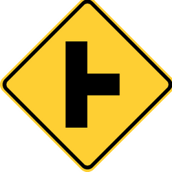 Warning for an uncontrolled crossroad with a road from the right - RealidadUSA