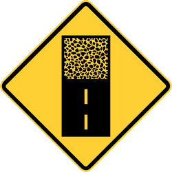 Warning for an unpaved road surface - RealidadUSA