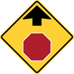Warning Stop and give way ahead - RealidadUSA