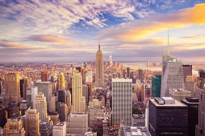Skyline of midtown Manhattan, NYC, NY.