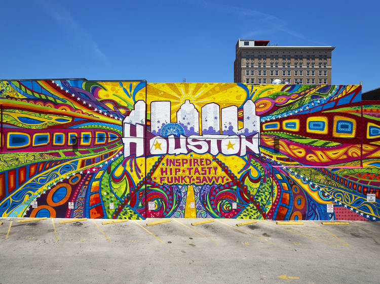 The “Houston is Inspired” mural